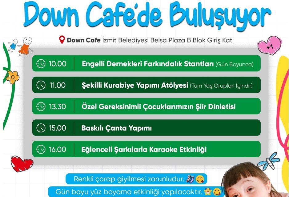 HAYATA +1 DEĞER KATMAK İSTEYENLER  DOWN KAFE’DE BULUŞACAK