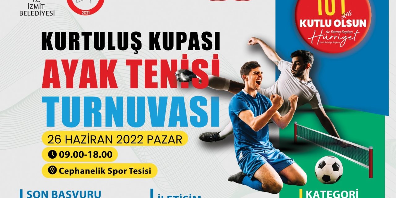 İZMİT BELEDİYESİ, KURTULUŞ KUPASI AYAK TENİSİ TURNUVASI DÜZENLEYECEK