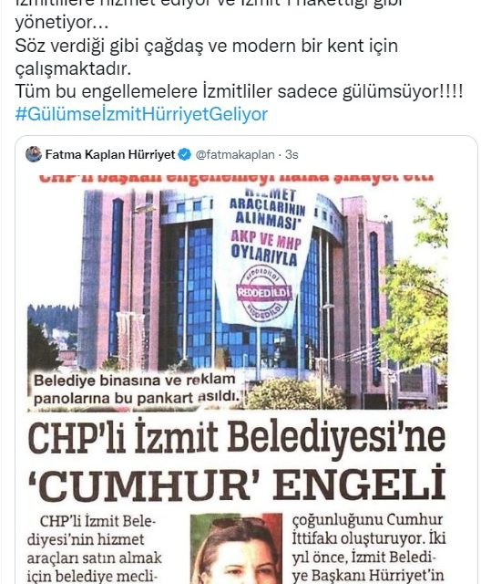 CHP İSTANBUL MİLLETVEKİLİ ÖZDEMİR’DEN HÜRRİYET’E DESTEK