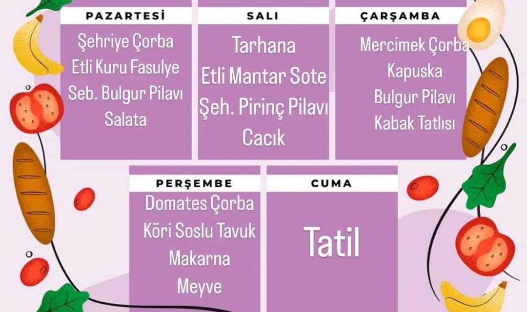 ANNE ELİ’NİN LEZİZ YEMEK MENÜLERİ HER HAFTA SOSYAL MEDYA HESAPLARINDA