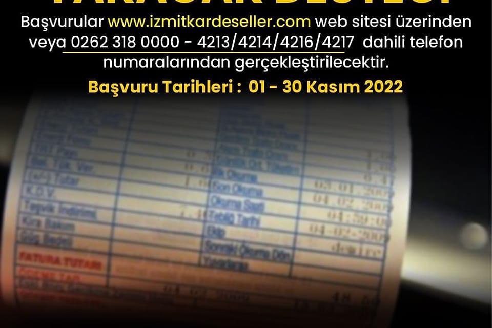 İZMİT BELEDİYESİNİN YAKACAK DESTEĞİ BAŞVURULARI DEVAM EDİYOR