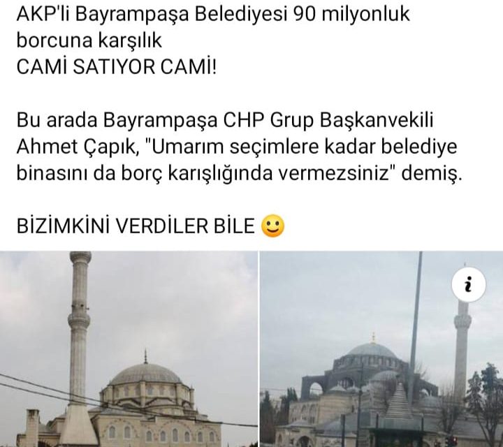 BAŞKAN HÜRRİYET: EYT’Lİ EMEKLİLER İÇİN ARAZİ SATTIRMAYAN AKP’LİLER, VERGİ BORCU İÇİN CAMİ SATIYOR!
