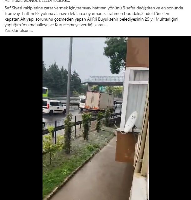TUNCAY AŞKIN’DAN, TRAMVAY YÖNÜNÜ 3 SEFER DEĞİŞTİREN KARARLAR SONRASI KURUÇEŞMEYİ SULAR ALTINDA BIRAKAN BÜYÜKŞEHİR’E TEPKİ