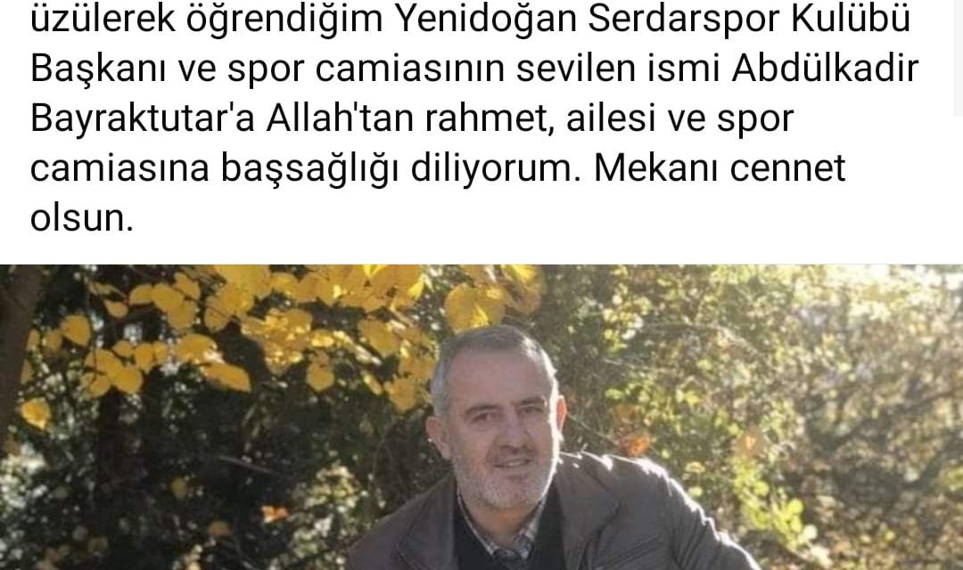 BAŞKAN HÜRRİYET BAYRAKTUTAR AİLESİNE BAŞSAĞLIĞI DİLEDİ