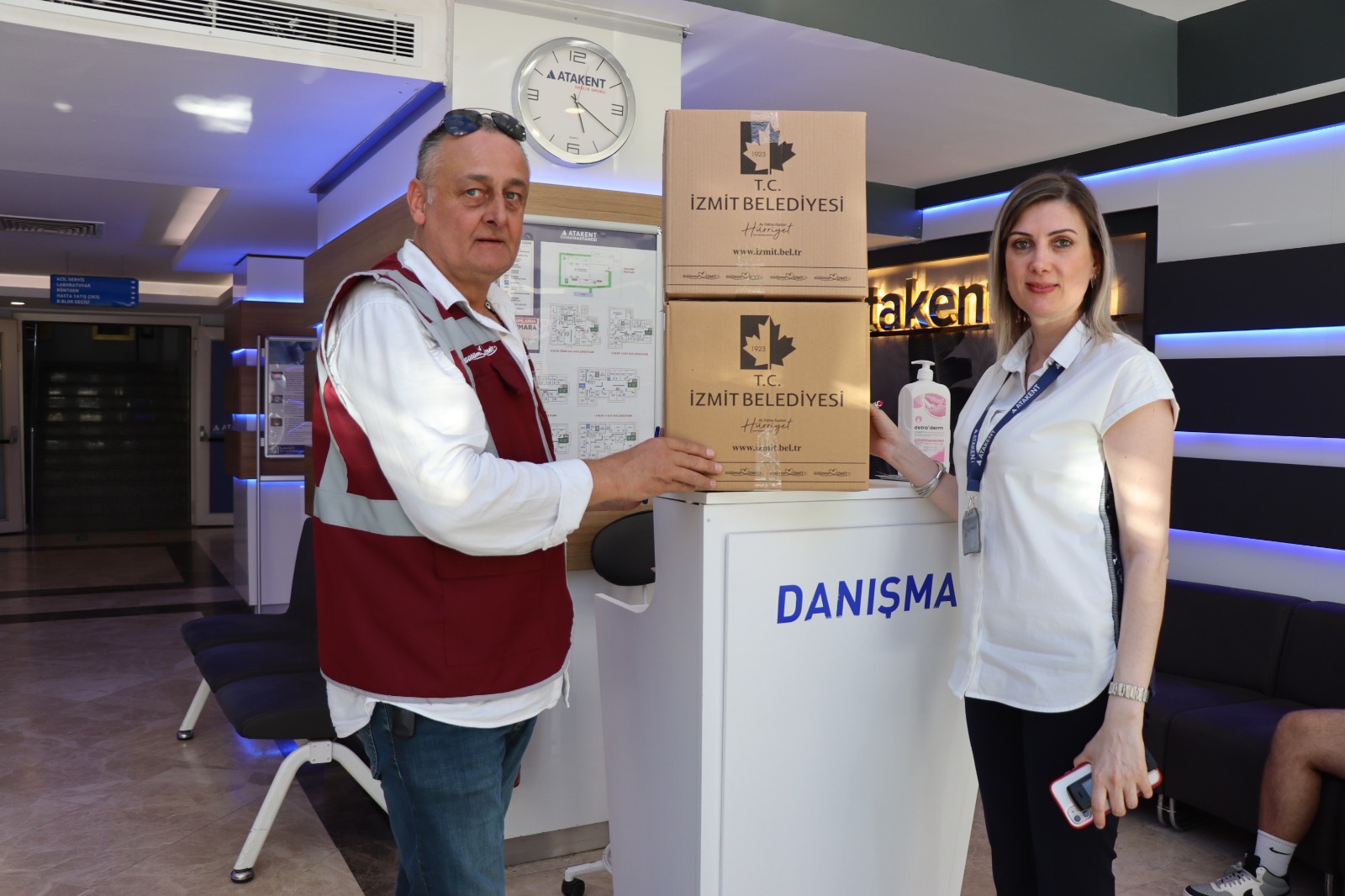 Hastane çalışanları da unutulmadı