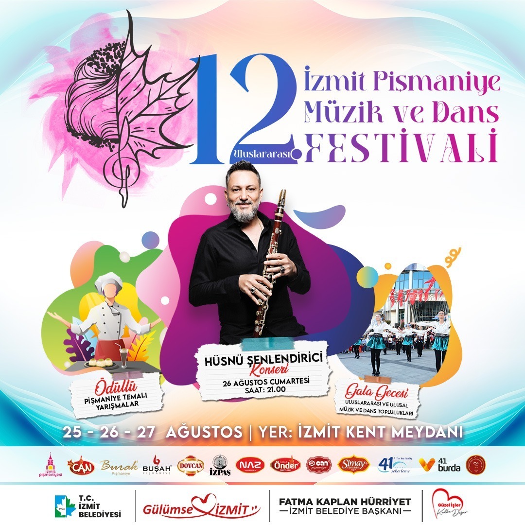 İzmitliler, 12. Uluslararası İzmit Pişmaniye, Müzik ve Dans Festivalinde buluşuyor
