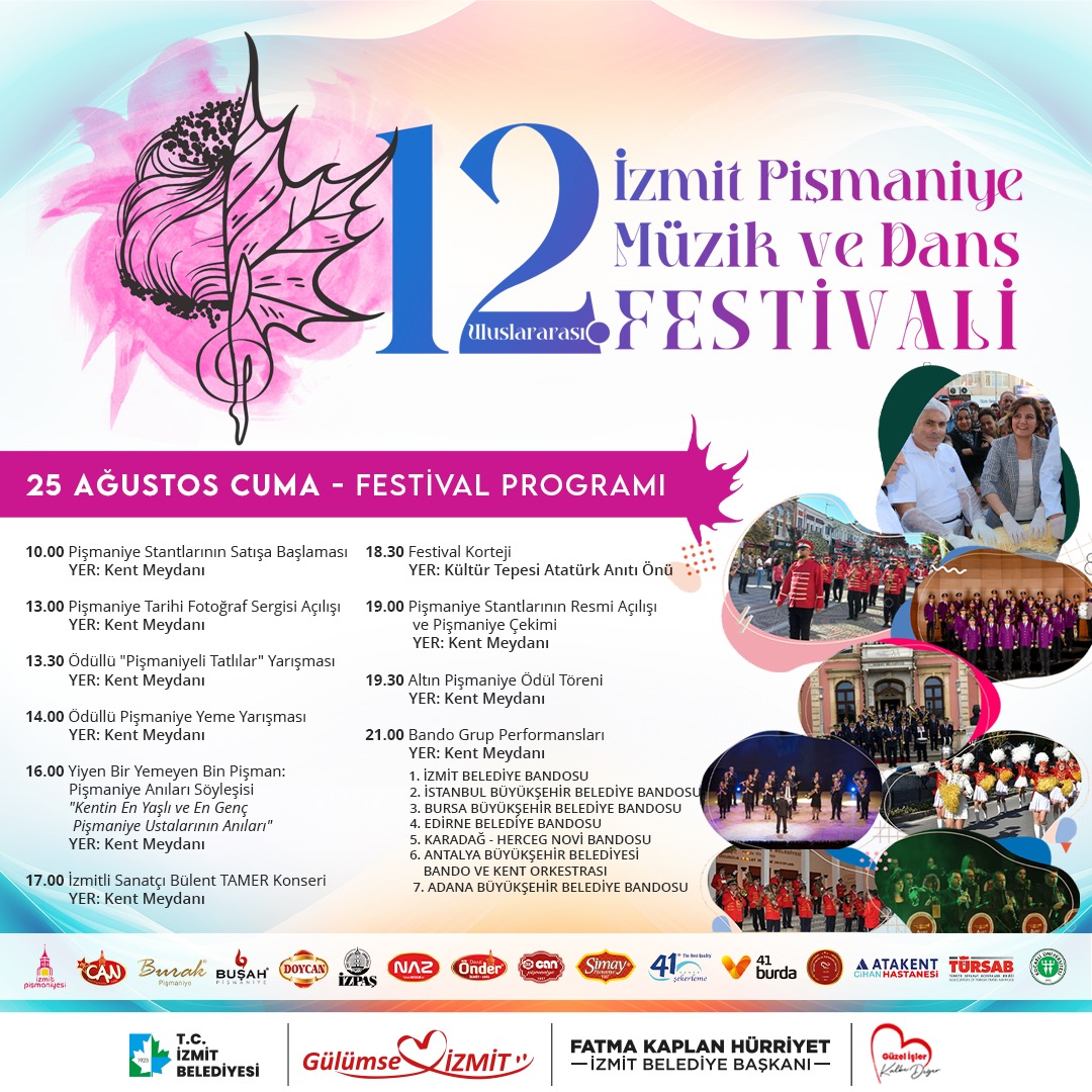 İzmitliler bugün Pişmaniye Festivali’ni Kent Meydanı’nda karşılıyor