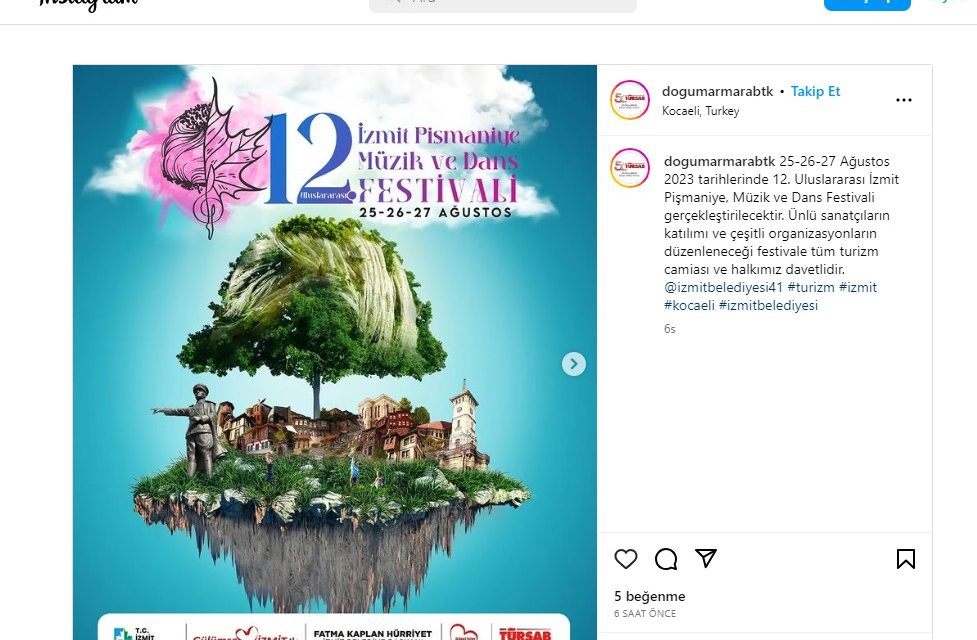 TÜRSAB’DAN İZMİT BELEDİYESİNİN PİŞMANİYE FESTİVALİ’NE DESTEK VE DAVET