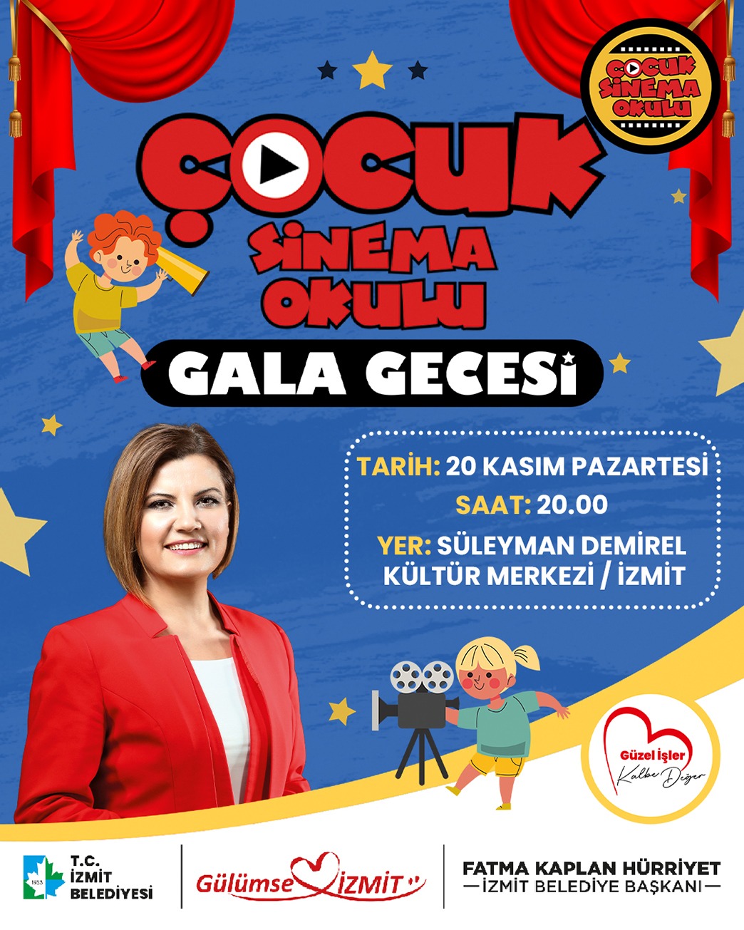 İzmit Belediyesi Çocuk Sinema Okulu 20 Kasım’da gala yapacak