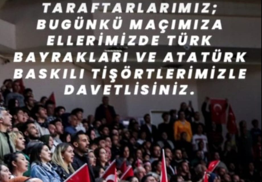 İZMİT BELEDİYESPOR GALATASARAY MAÇINA TÜM TARAFTARLARI ATATÜRK BASKILI TİŞÖRT VE TÜRK BAYRAKLARIYLA DAVET ETTİ