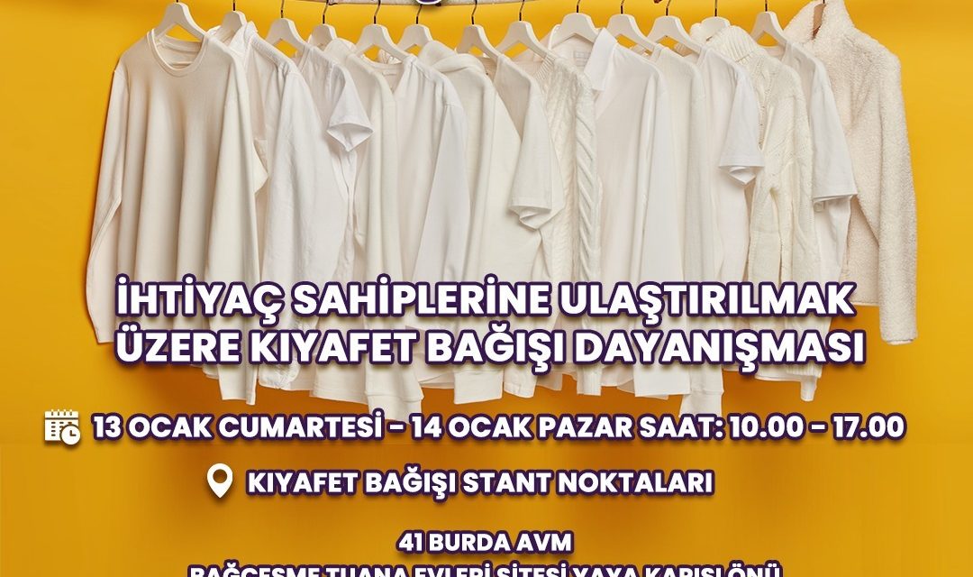 İZMİT BELEDİYESİ, KIYAFET BAĞIŞI DAYANIŞMASI İLE BU KIŞ DA İHTİYAÇ SAHİPLERİNE UMUT OLACAK