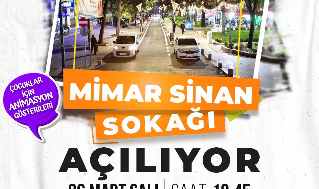 İZMİT BELEDİYESİ, 15 GÜNDE YENİLENEN MİMAR SİNAN SOKAĞIN AÇILIŞINI YAPACAK
