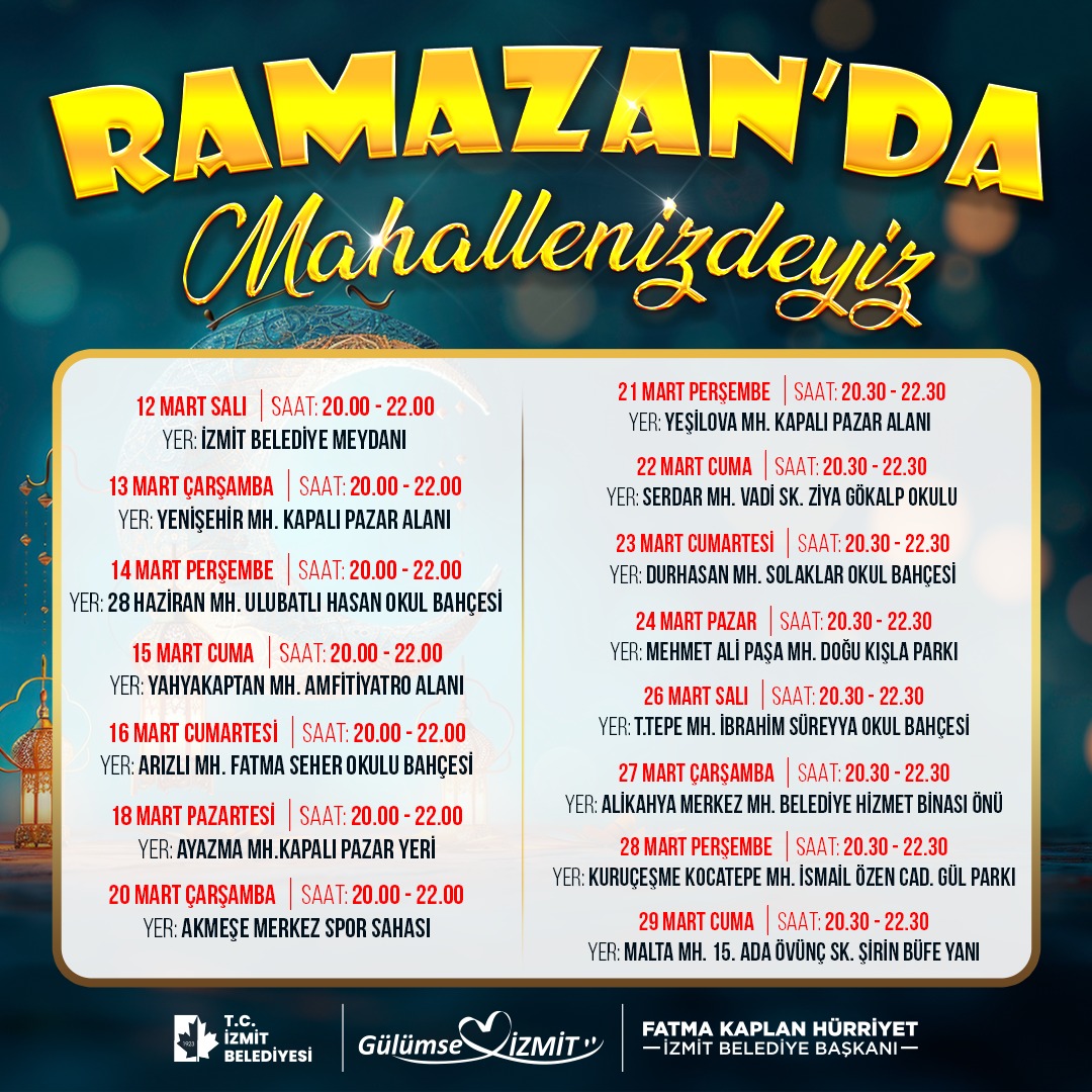 Ramazan’da Mahallenizdeyiz etkinlikleri yarın başlıyor (2)