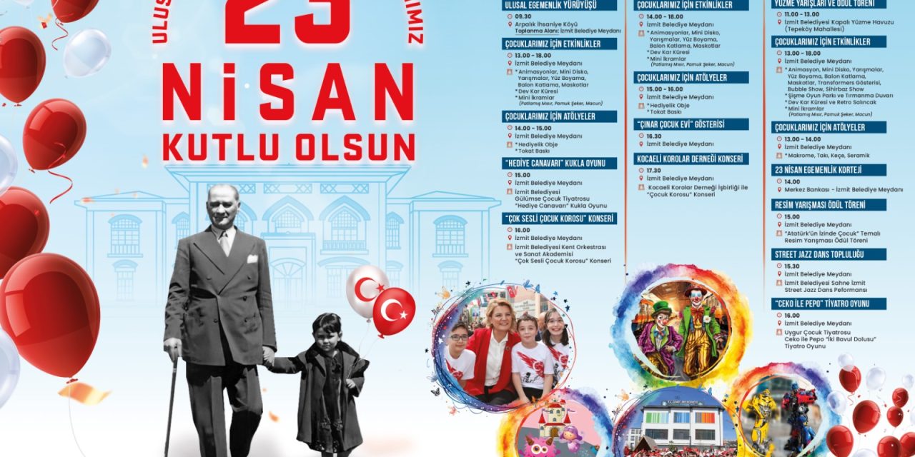 İZMİT BELEDİYE MEYDANI 23 NİSAN’DA ÇOCUK SESLERİYLE ŞENLENECEK