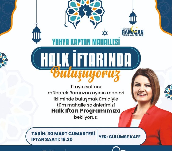 İZMİT BELEDİYESİ HALK İFTARLARI YAHYAKAPTAN MAHALLESİNDE DEVAM EDECEK