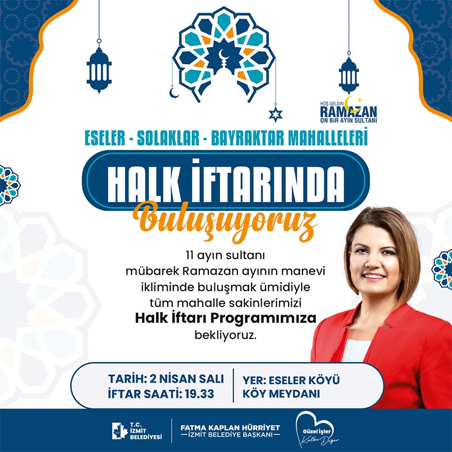 İzmit Belediyesi, halk iftarlarıyla gönül birlikteliği oluşturmaya devam ediyor (1)