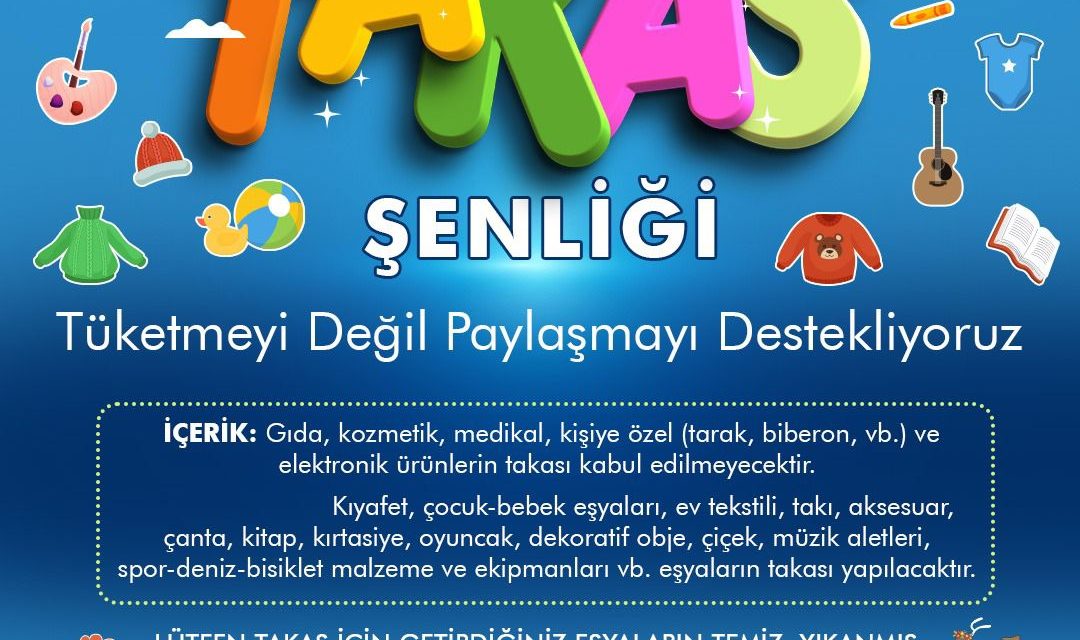 İZMİT’TE TAKAS ŞENLİĞİ: PAYLAŞMAYI DESTEKLİYORUZ