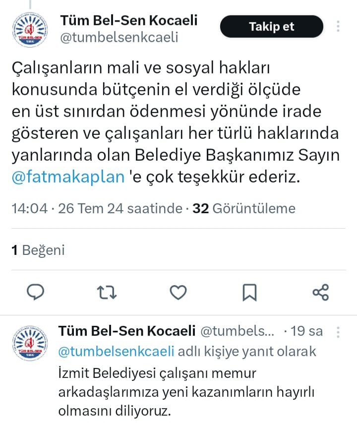 Tesekkür Paylasimi