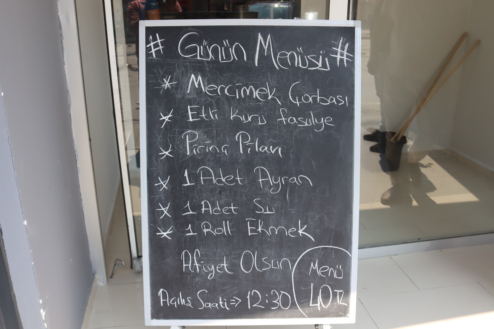 İlk günün menüsü