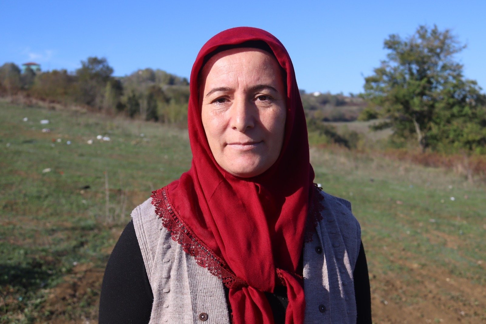 Köy sakinlerinden Hanım Oralel