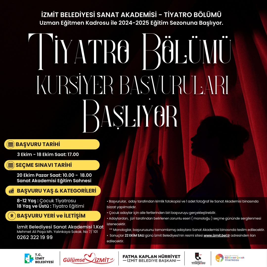 Sanat Akademisi Tiyatro Bölümü yeni dönem başvuruları başladı!