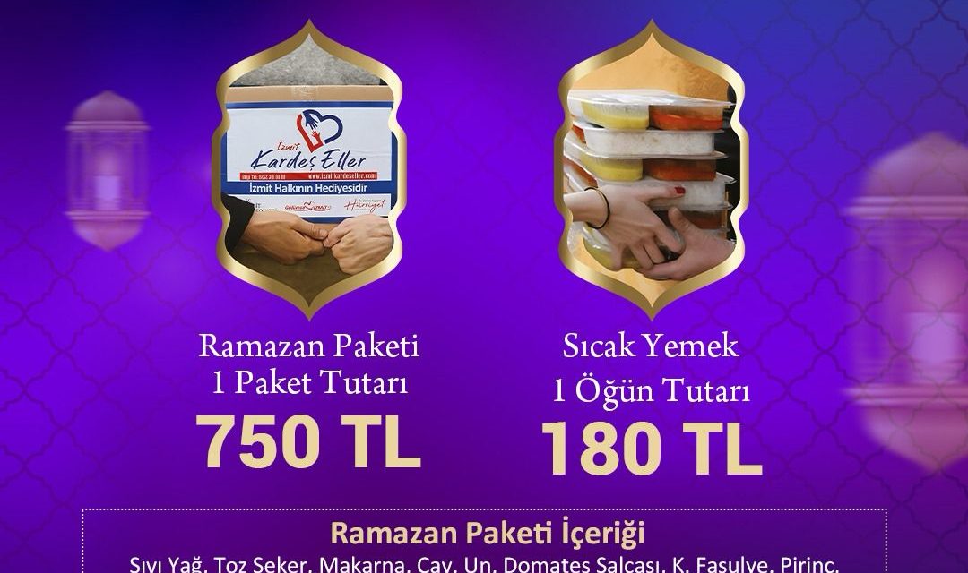 İZMİT BELEDİYESİNDEN RAMAZAN DAYANIŞMASI: “BU YIL DA SOFRALARI PAYLAŞALIM!”