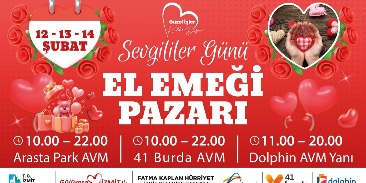 İZMİT’TE SEVGİLİLER GÜNÜ’NE EL EMEĞİYLE DOKUNUŞ