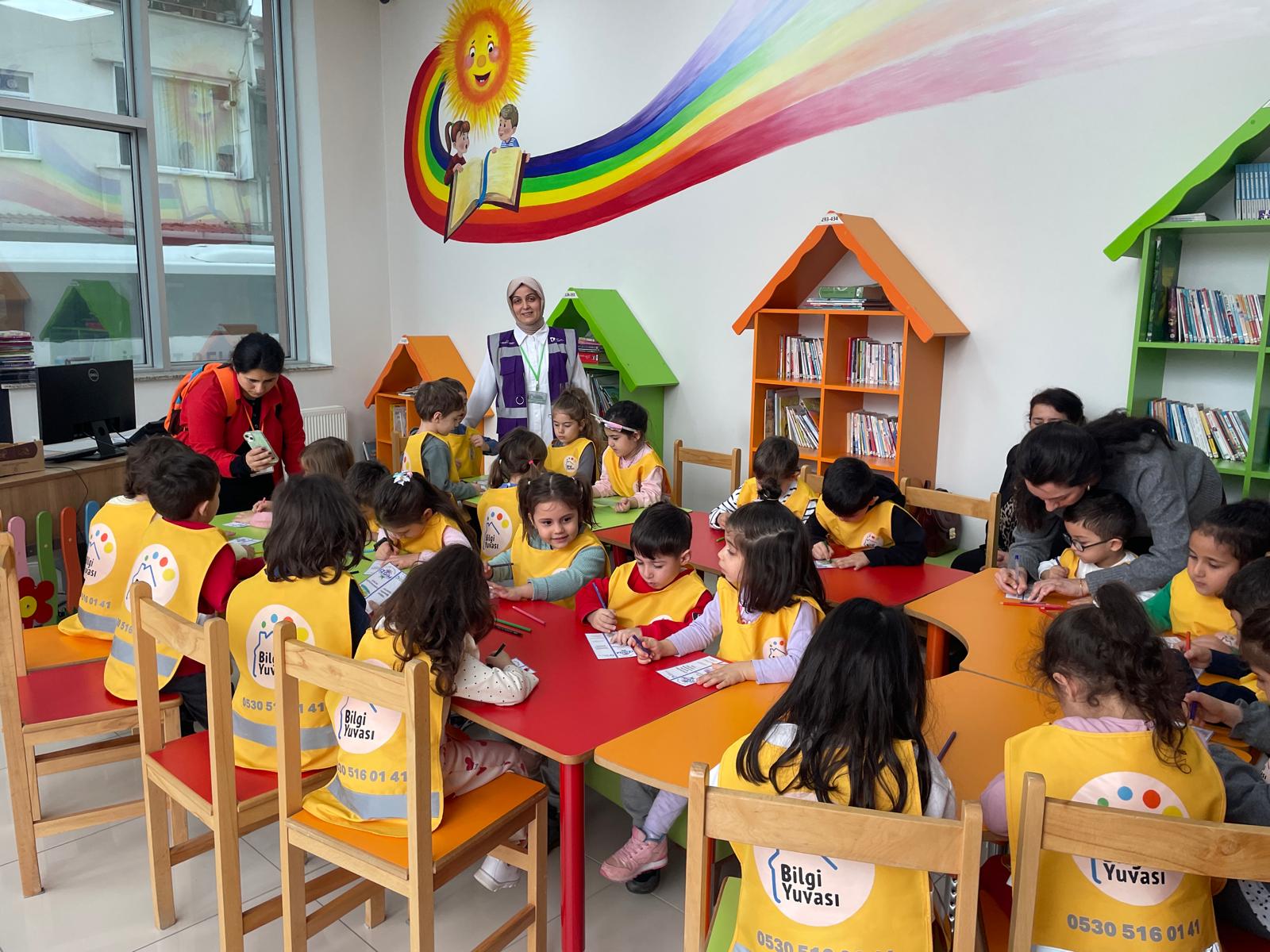 Öğrenciler İZGİM Çocuk Kütüphanesinde kitaplarla buluştu (8)