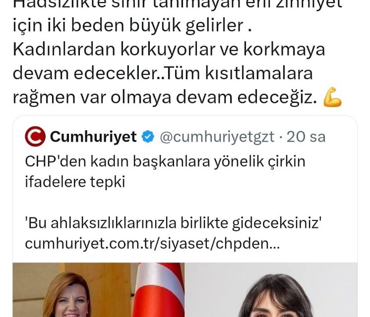 TÜRKİYE KADIN DERNEKLERİ FEDERASYONU’NDAN BAŞKAN HÜRRİYET’E DESTEK PAYLAŞIMI
