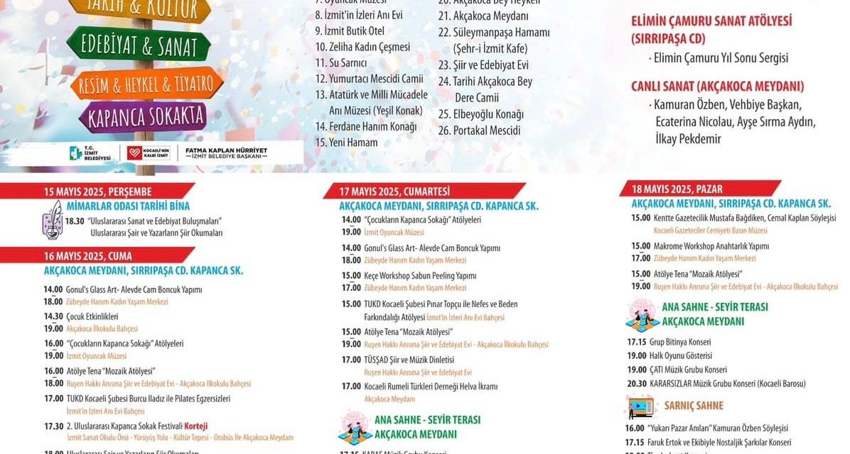 ULUSLARARASI 2. KAPANCA SOKAK FESTİVALİ’NİN İKİNCİ GÜNÜ BİRBİRİNDEN RENKLİ ETKİNLİKLERLE GEÇECEK