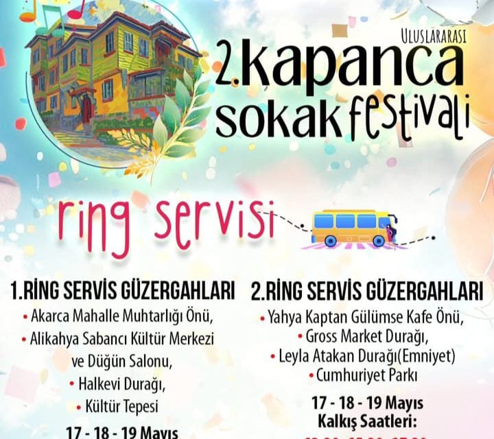 İZMİT BELEDİYESİNDEN KAPANCA SOKAK FESTİVALİNE ÜCRETSİZ RİNG SERVİSİ HİZMETİ