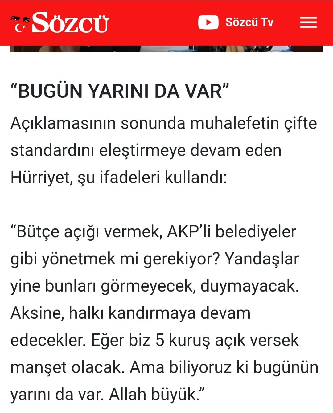 Sözcü; “AKP’liler 73 milyonluk gerçeğe sırt döndüler!” (5)