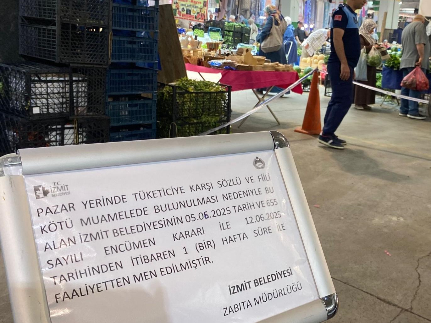 Vatandasa kötü muamelede bulunan pazarciya 1 hafta tezgâh men cezasi (2)