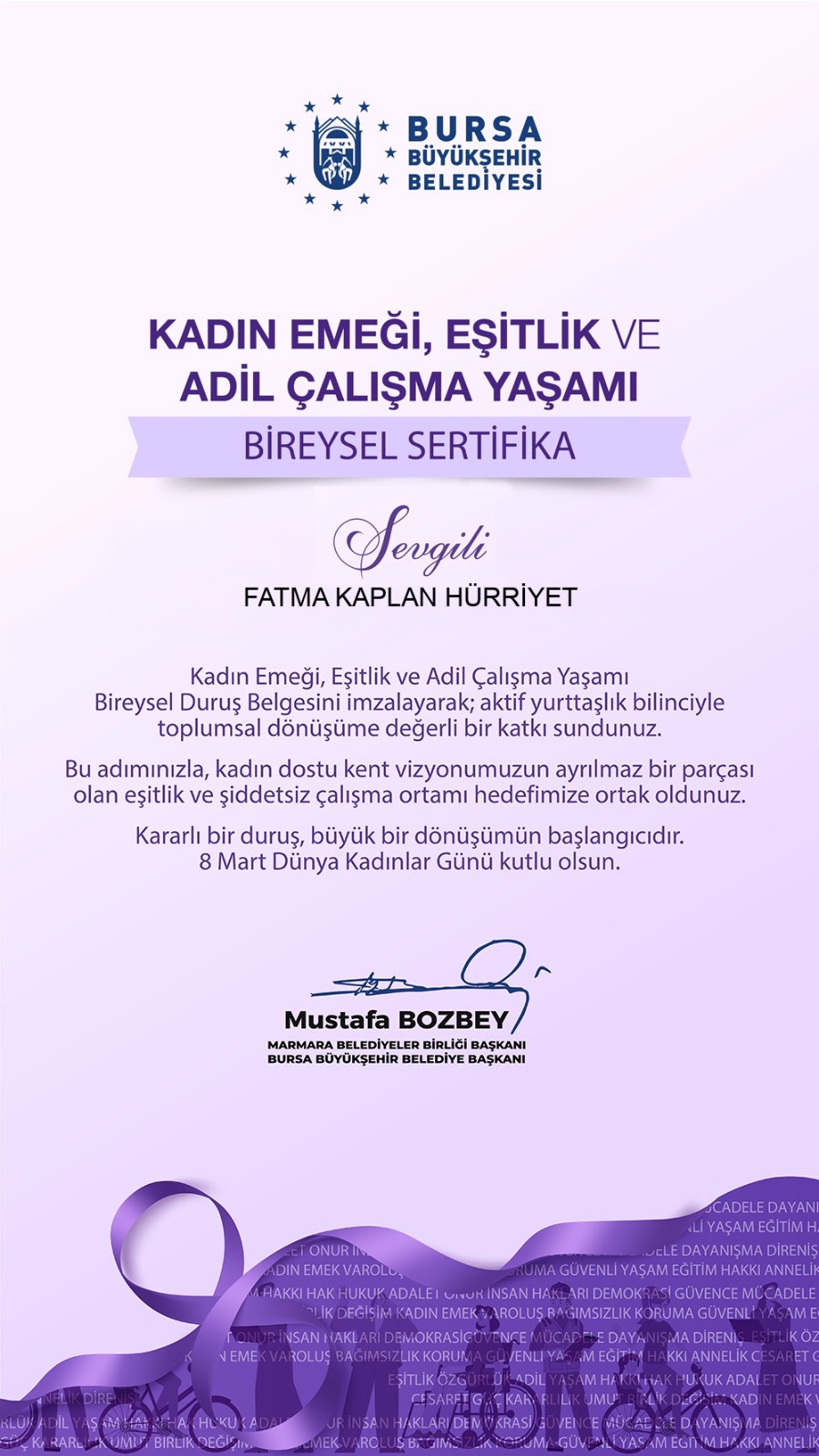 Bireysel Sertifika Bireysel Sertifika