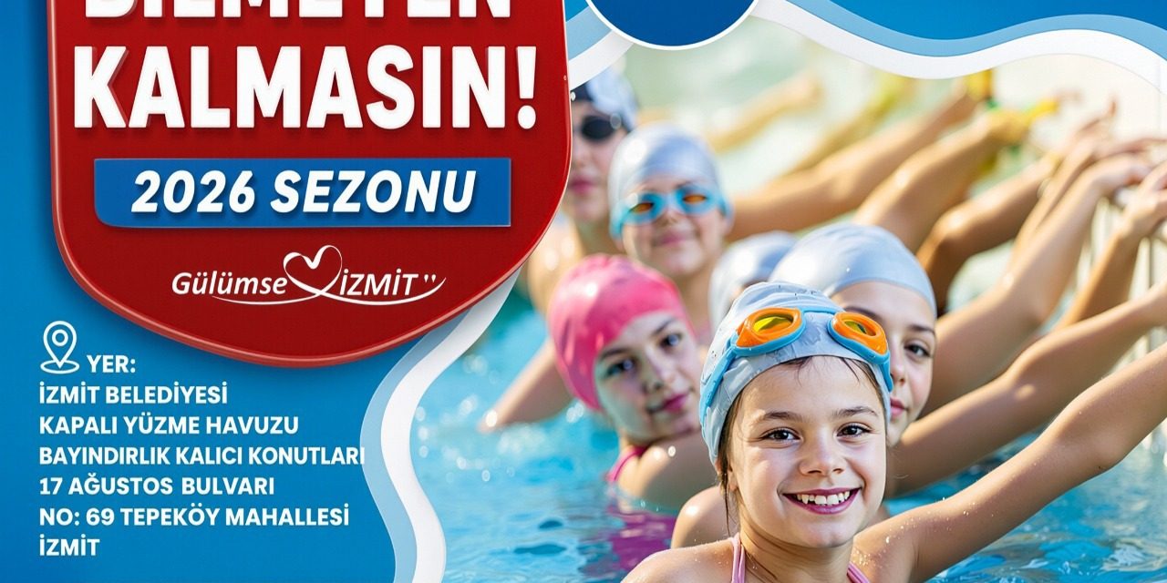 İZMİT BELEDİYESİNDEN ÇOCUKLARA ÜCRETSİZ YÜZME EĞİTİMİ